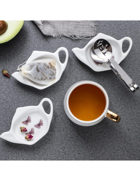 Juego de 6 posavasos de cerámica Sailench para té 12 cm