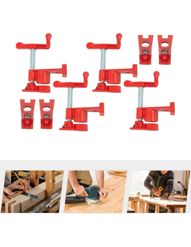 Juego de 4 Abrazaderas de Tubo para Encolar Madera Betteri 3/4"