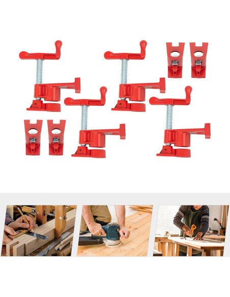 Juego de 4 Abrazaderas de Tubo para Encolar Madera Betteri 3/4"