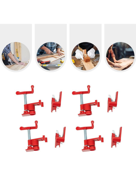 Juego de 4 Abrazaderas de Tubo para Encolar Madera Betteri 3/4"