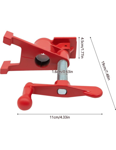 Juego de 4 Abrazaderas de Tubo para Encolar Madera Betteri 3/4"