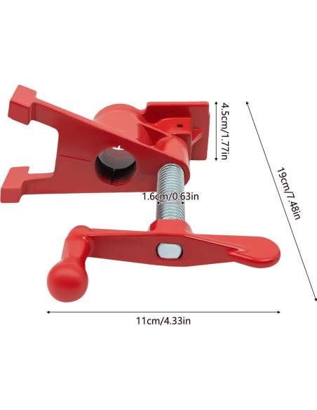 Juego de 4 Abrazaderas de Tubo para Encolar Madera Betteri 3/4"