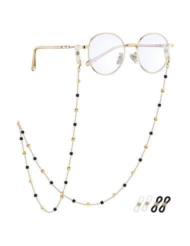 Cadena de Gafas para Mujeres Soporte de Cristal Natural