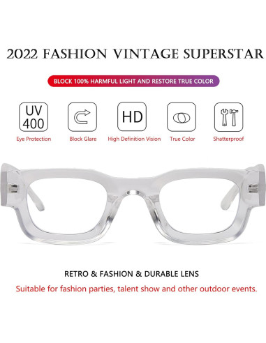 AIEYEZO Gafas de Sol Polarizadas Cuadradas Retro 90s