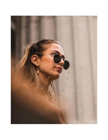 Cadena de Gafas para Mujeres Soporte de Cristal Natural