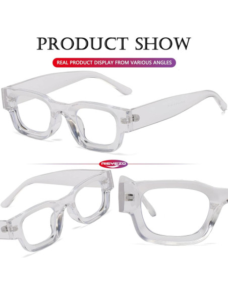 AIEYEZO Gafas de Sol Polarizadas Cuadradas Retro 90s