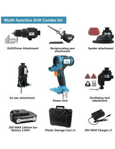 Kit Combo Sin Cable Newone 20V - 5 Herramientas con Estuche 2