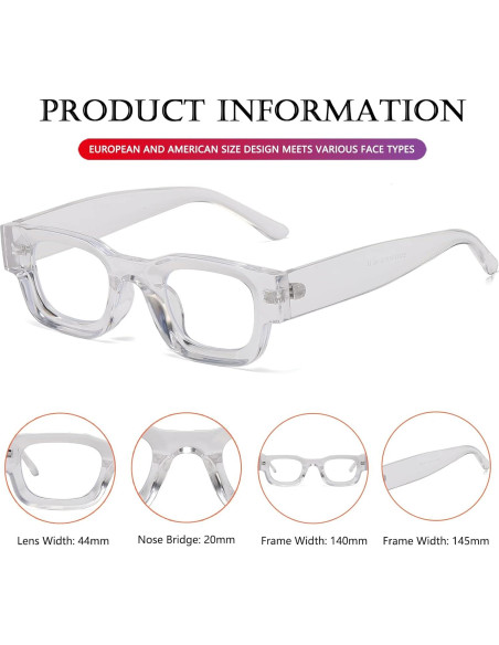 AIEYEZO Gafas de Sol Polarizadas Cuadradas Retro 90s