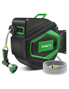 Carrete de Manguera Retráctil Shawty 30.48m 1/2" Verde
