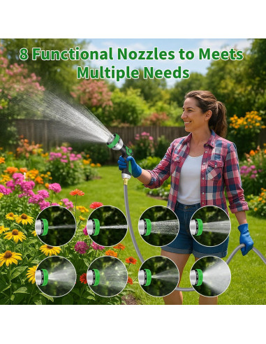 Carrete de Manguera Retráctil Shawty 30.48m 1/2" Verde