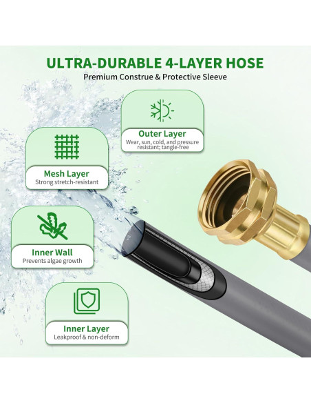 Carrete de Manguera Retráctil Shawty 30.48m 1/2" Verde