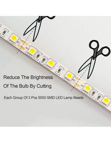 Tira LED SMD 5050 YIJINSHENG 30 luces 6000K para maletero