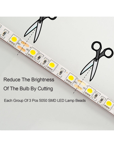 Tira LED SMD 5050 YIJINSHENG 30 luces 6000K para maletero