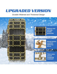 Cadenas de Nieve LILYPELLE YT 8 Paquete para Neumáticos 215-285mm 2