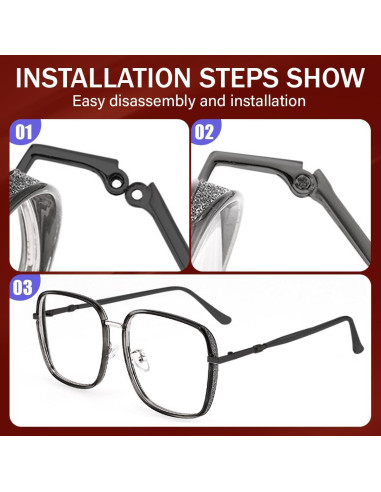 Brazos de Reemplazo para Gafas Metal LNQ Negro Universal