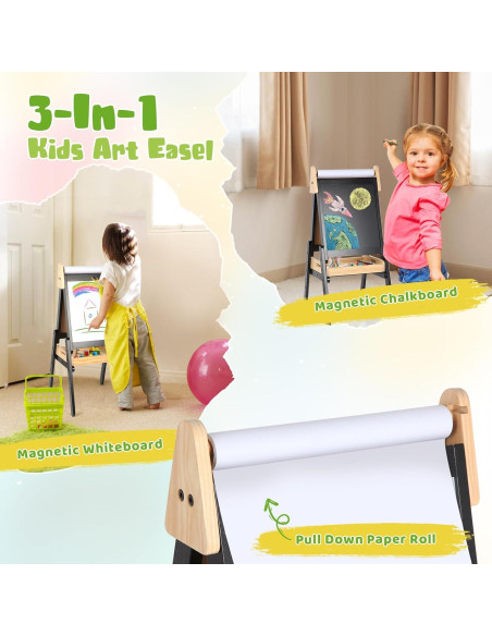 Caballete de Arte 3 en 1 IDEA FAMILY Ajustable para Niños