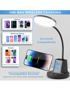 Lámpara de Escritorio Sailstar LED con Cargador Inalámbrico 800 Lúmenes 2