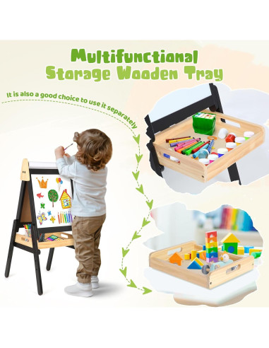 Caballete de Arte 3 en 1 IDEA FAMILY Ajustable para Niños