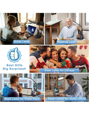 Lámpara de Escritorio Sailstar LED con Cargador Inalámbrico 800 Lúmenes