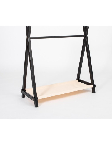 Perchero Teepee Sweet Home From Wood Negro con Almacenamiento