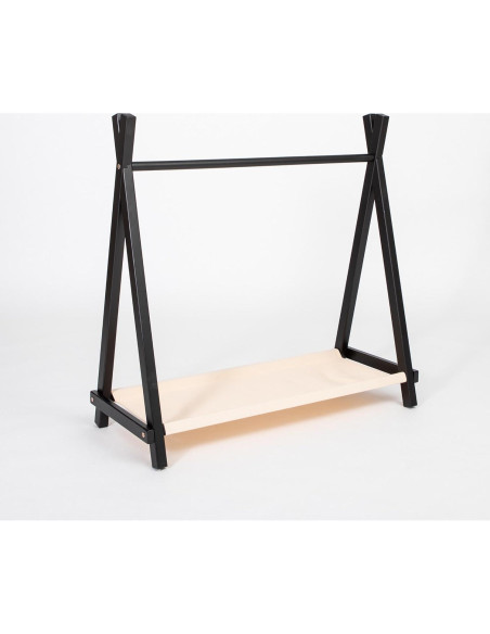 Perchero Teepee Sweet Home From Wood Negro con Almacenamiento