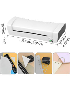 Máquina Laminadora Térmica A4 MakShein 6 en 1 22.86x29.21 cm 2