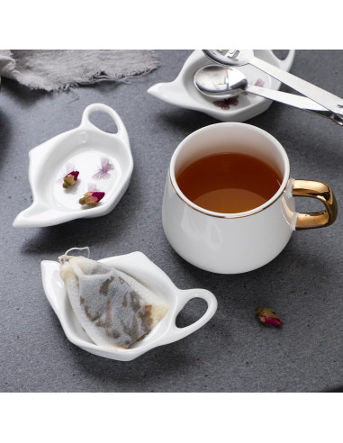 Juego de 6 posavasos de cerámica Sailench para té 12 cm