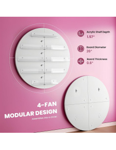 Organizador de Esmaltes de Uñas HolaiNail Blanco 5 Niveles 2