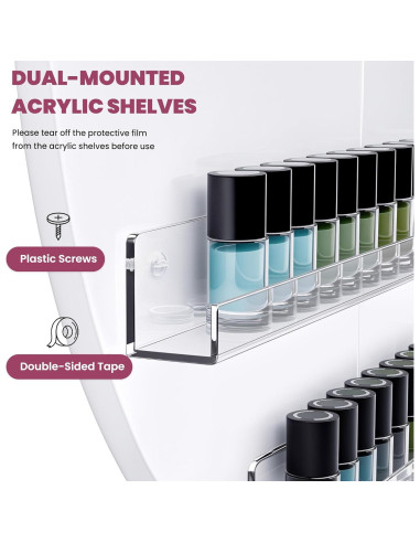 Organizador de Esmaltes de Uñas HolaiNail Blanco 5 Niveles