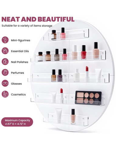 Organizador de Esmaltes de Uñas HolaiNail Blanco 5 Niveles