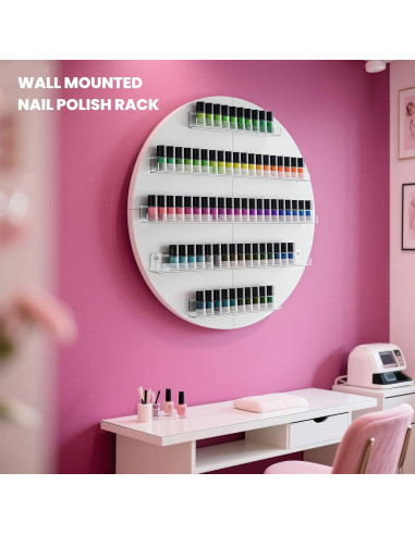 Organizador de Esmaltes de Uñas HolaiNail Blanco 5 Niveles