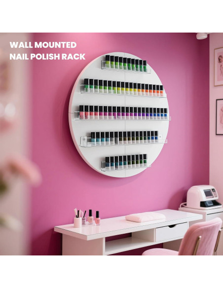 Organizador de Esmaltes de Uñas HolaiNail Blanco 5 Niveles