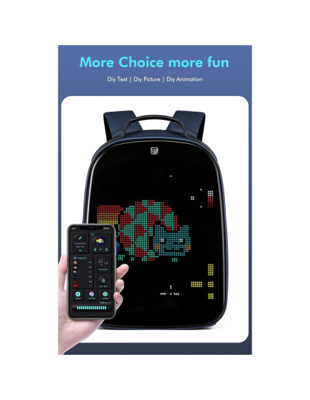 Mochila Gelrova LuminaPack X1 LED Antirrobo 20-25L Azul