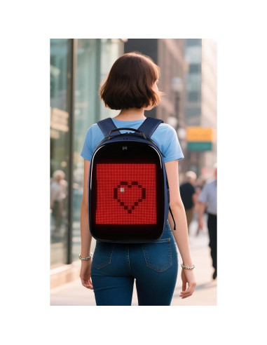 Mochila Gelrova LuminaPack X1 LED Antirrobo 20-25L Azul