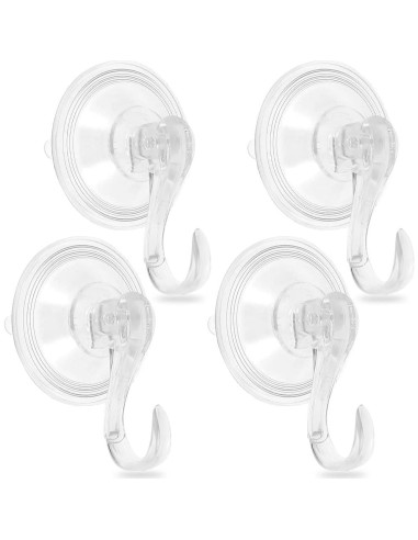 12 Ganchos de Ventosa Reutilizables TKSDWBLTY Transparentes