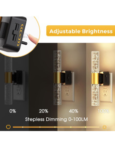 Luz Nocturna LED Regulable 100LM L LOHAS con Sensor 3000K 2