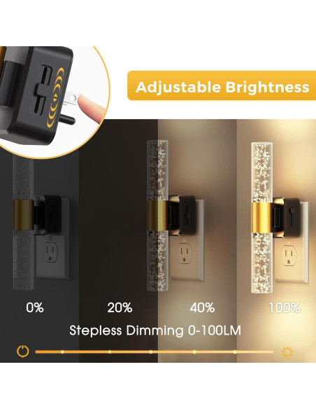 Luz Nocturna LED Regulable 100LM L LOHAS con Sensor 3000K