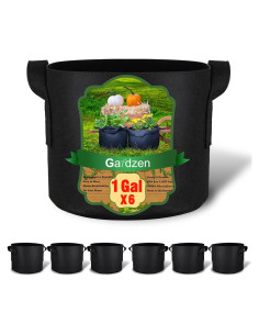 Macetas de Tela Gardzen 1 Galón - Paquete de 6, Drenaje Eficiente