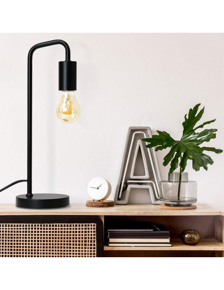 Lámpara de Escritorio Industrial O'Bright E26 Minimalista Negra