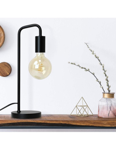 Lámpara de Escritorio Industrial O'Bright E26 Minimalista Negra