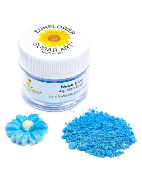 Polvo Comestible Petal Dust Azul Neón Brillante 4g - Brilla en la Oscuridad