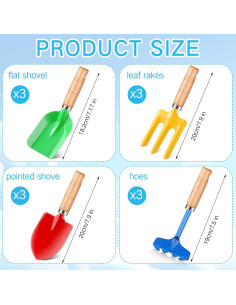 Juego de Herramientas de Jardinería para Niños Motionchic 12 Pcs 2