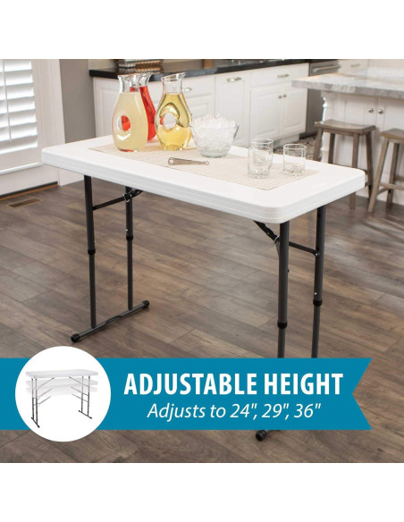 Mesa Plegable Ajustable Lifetime 80160 + Pesas Carpa 18 kg