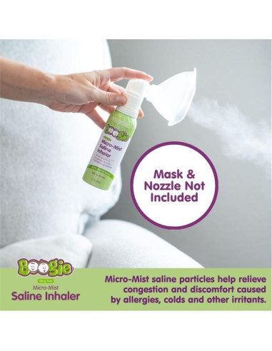 Inhalador Salino Boogie Micro-Mist 48 g - Alivio Congestión Nasal