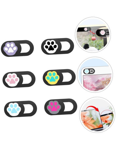 Juego de 6 Cubiertas de Privacidad para Webcam DIYEAH - Garra de Gato