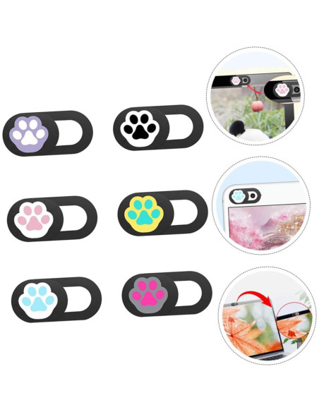 Juego de 6 Cubiertas de Privacidad para Webcam DIYEAH - Garra de Gato