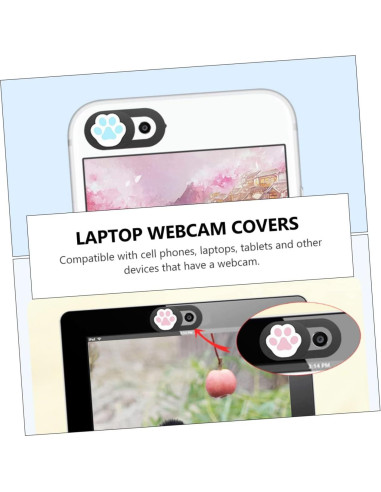 Juego de 6 Cubiertas de Privacidad para Webcam DIYEAH - Garra de Gato