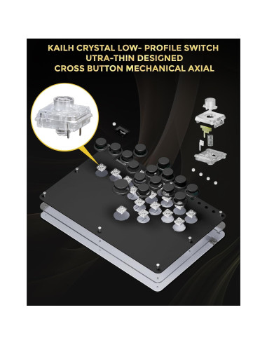 Controlador Arcade Haute42 R16 para Switch/PC/PS4/PS3 - RGB y Turbo