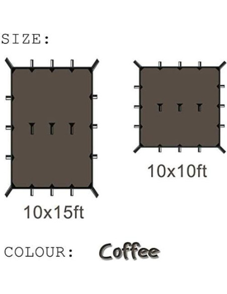 Lona Impermeable KALINCO 3x3m para Camping y Senderismo