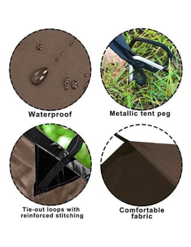 Lona Impermeable KALINCO 3x3m para Camping y Senderismo